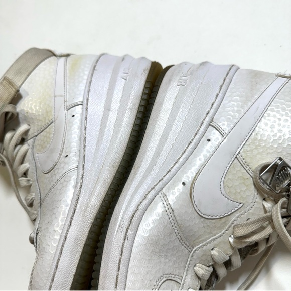 Nike Lunar Force 1 Sky Premium High Top Sneakers in White Women’s 8.5 654850-101 - Picture 8 of 13